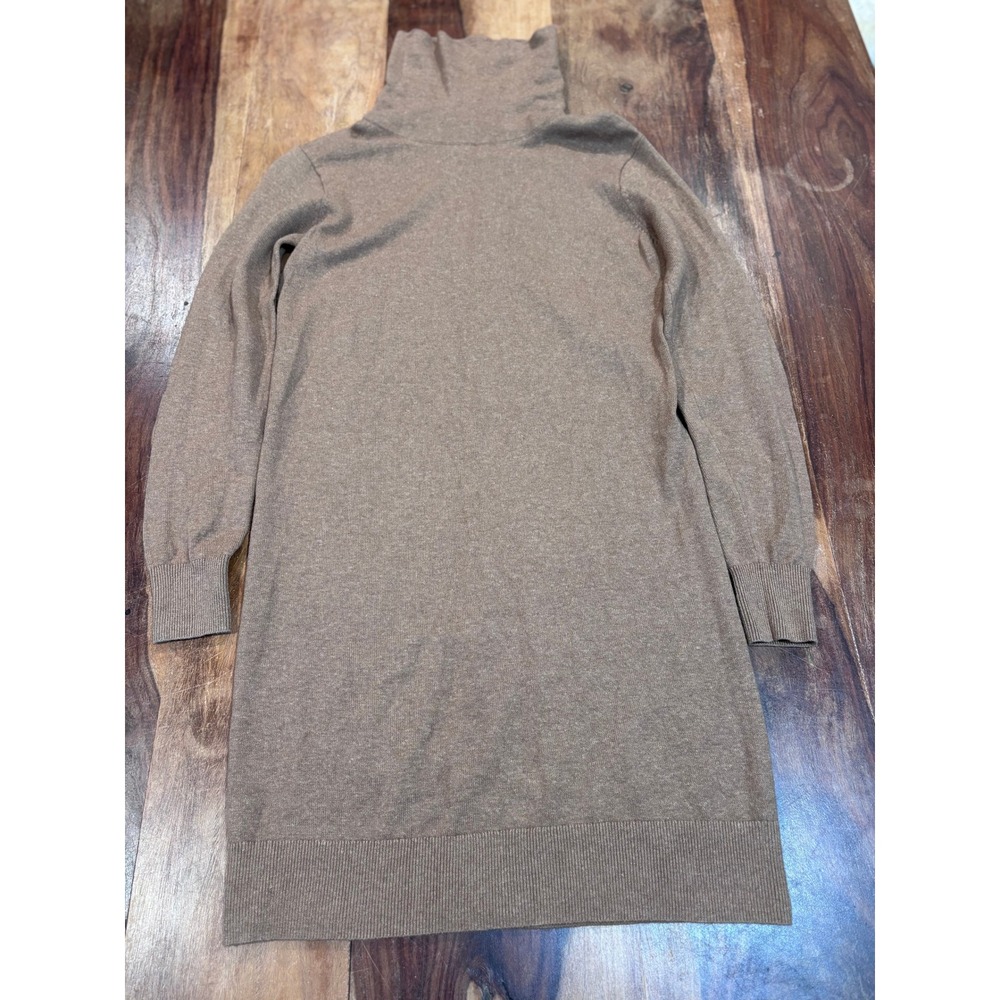 Aritzia BABATON sweater dress 2XS taupe brown turtleneck long sleeve wool blend - Picture 8 of 8